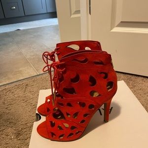 Red aldo heels